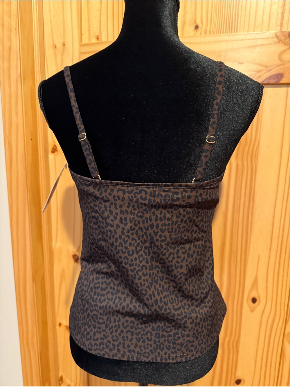 Lands End Leopard Print Tankini Top, size 10 - Picture 2 of 4